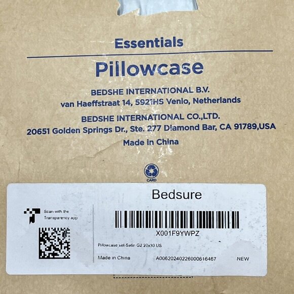 Bedsure Essentials Satin Pillowcase Silver Standard Size Cooling Set Of 2 - Picture 9 of 12